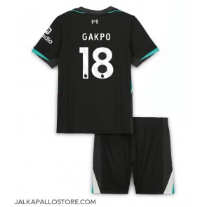 Liverpool Cody Gakpo #18 Vieraspaita Lapsille 2024-25 Lyhythihainen (+ shortsit)